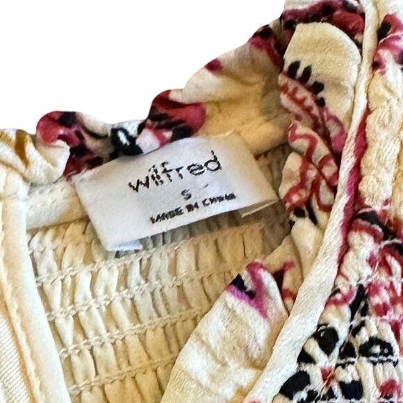 Wilfred Aritzia Lilith Long Sleeve Blouse Shirt Top Paisley Smocked Size Small - Picture 12 of 12